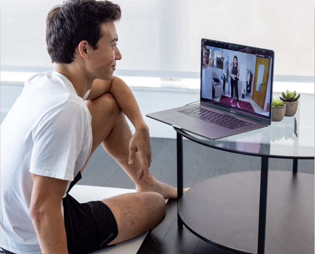 Man in Virtual Personal Training session